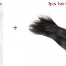1 pcs 12" Closure + 3 pcs mix 14/16/18"  Brazilian Virgin Hair weft Straight