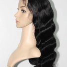 16 "Top quality Wavy Brazilian virgin hair Full lace Wigs  1B# Body Wave Lace wigs