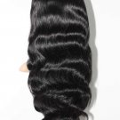 20 "Top quality Wavy Brazilian virgin hair Full lace Wigs  1B# Body Wave Lace wigs