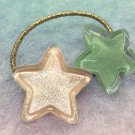 Chocomint twin star ponytail holder pink x mint