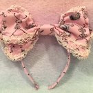 AATP circus print headbow pink