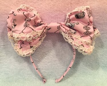 AATP circus print headbow pink