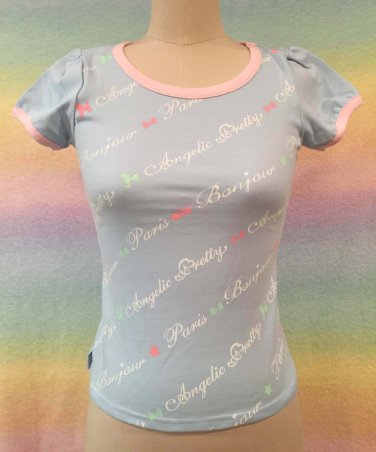 Angelic pretty Promenade de Paris print Cutsew Sax