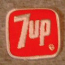 UNUSED 2" x 2" 7 UP EMBROIDERED IRON/SEW ON PATCH-COLLECTIBLES/SODA/ADVERTISING