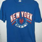 VINTAGE 80s CHAMPION 50/50 NY/NEW YORK METS T-SHIRT-MLB/BASEBALL/SPORTS - LARGE