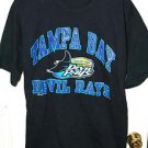 VINTAGE 1995 TAMPA BAY DEVIL RAYS BLOCK LETTER T-SHIRT-MLB/BASEBALL/SPORTS
