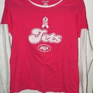 PRE OWNED REEBOK NY/NEW YORK JETS LONG SLEEVE SHIRT/BLOUSE-NFL/FOOTBALL - LARGE