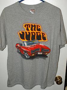 PRE OWNED RETRO 1969 PONTIAC GTO JUDGE T-SHIRT-MUSCLE CARS/AUTO/VEHICLES - LARGE
