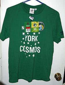 NWT UMBRO RETRO NY/NEW YORK COSMOS T-SHIRT-NASL/SOCCER/FOOTBALL/PELE -LARGE