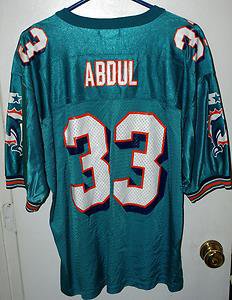 PRE OWNED MIAMI DOLPHINS KARIM ABDUL JABBAR REPLICA JERSEY-NFL/FOOTBALL-SZ M/46