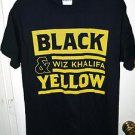 PRE OWNED WIZ KHALIFA BLACK & YELLOW T-SHIRT-MUSIC/RAP/HIP HOP/R&B/POP - MEDIUM