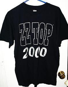 PRE OWNED ZZ TOP 2000 MILLENNIUM TOUR/CONCERT T-SHIRT-MUSIC/ROCK/BLUES/POP-LARGE