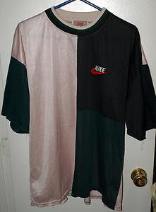 VTG NIKE GREY/GRAY TAG SOCCER STYLE MESH/POLY JERSEY SHIRT-SPORTS/EXERCISE - XL