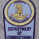 UNUSED 6.25" x 4" VIRGINIA DEPT CORRECTIONS EMBROIDERED IRON/SEW ON PATCH-COLLEC
