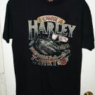 VTG 50/50 1991 3D EMBLEM HARLEY DAVIDSON FORT WORTH TEXAS T-SHIRT-MOTORCYCLES-LG