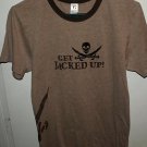 CALICO JACK SPICED RUM GET JACKED UP RINGER LADIES/WOMENS SHIRT-ALCOHOL/LIQUOR-S