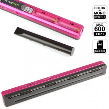 Handheld Cordless Portable Scanner with A4 Color Contact Image Sensor