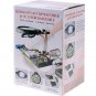 5-LED Illuminated LED Magnifier with Auxiliary Clip Stand for Electronics Soldering
