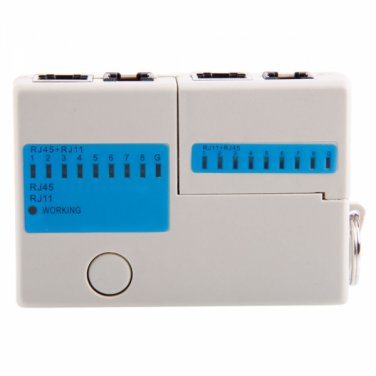 RJ45 RJ11 Network USB LAN Cable Tester White