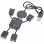 Unique Human Shaped High Speed 4-Port USB 2.0 Hub Black