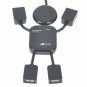 Unique Human Shaped High Speed 4-Port USB 2.0 Hub Black