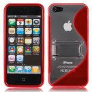 S Style Protective TPU Case with Stand for iPhone 5 Rose