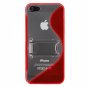 S Style Protective TPU Case with Stand for iPhone 5 Rose