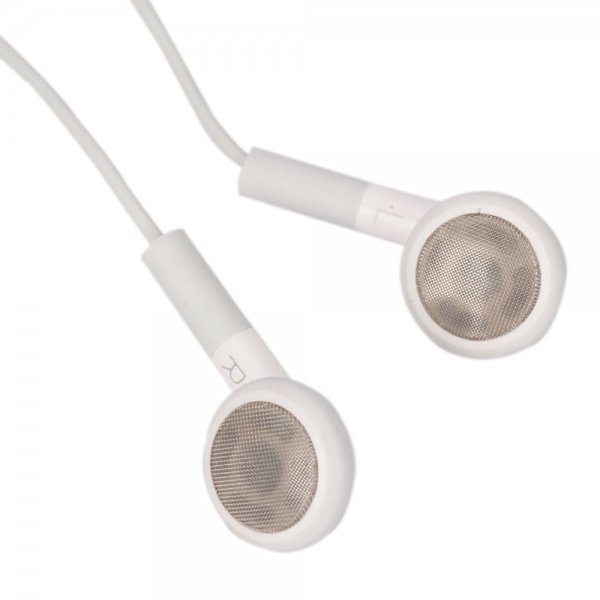 3.5mm Earphone with Volume Control & Microphone for iPod/iPhone/iPad White