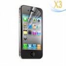 3Pcs Front + Back LCD Screen Protector for iPhone 4/4S