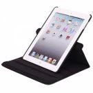 360 Degree Rotating Stand Litchi Leather Case for iPad 2/3/4 Black