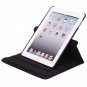 360 Degree Rotating Stand Litchi Leather Case for iPad 2/3/4 Black