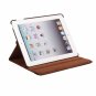 360 Degree Rotating Stand Litchi Leather Case for iPad 2/3/4 Brown