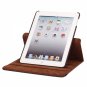 360 Degree Rotating Stand Litchi Leather Case for iPad 2/3/4 Brown