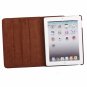 360 Degree Rotating Stand Litchi Leather Case for iPad 2/3/4 Brown