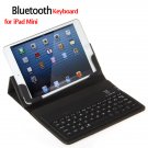Black Protective Lined Leather Case for iPad Mini Built-in Bluetooth Keyboard