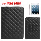 Classic Black Leather Case Cover Stand + Screen Protector & Pen for iPad Mini