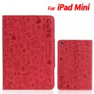 Lovely Red Case Cover for iPad Mini with Two Standing Positions