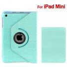 Bright Green Rotatable Leather Case for Apple Mini iPad with 2 Stand Positions