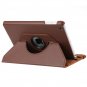 Brown Leechee Pattern 360 Degrees Swivel Leather Case for Apple New Mini iPad