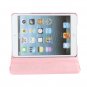 Comfy 2 Stand Positions Pink Leather Case for iPad Mini with Elastic Bandage