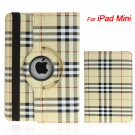 360 Degree Roating Grid Style Leather Smart Cover + Stand for ipad Mini