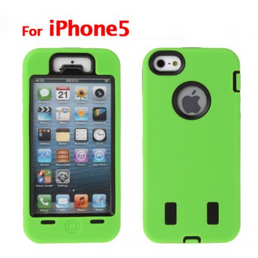 Unique Robot Design Green Soft Silicon Protective Case Cover for iPhone 5
