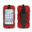 Double Layers Red Hard and Soft Protective Cover Case for iPhone 5