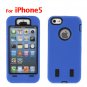 Unique Robot Design Blue Soft Silicon Protective Case Cover for iPhone 5
