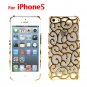 Elegant Gold Palace Flower Plastic Skin Case for iPhone 5 With Hollowed Designs