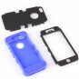 Newest Plastic Blue and Black Soft Plastic Protective Case for Apple iPhone 5