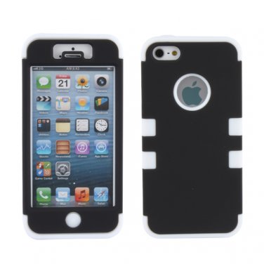 High Quality White and Black Soft Plastic Protective Case for iPhone 5