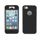 New High Quality Black Hard & Soft Plastic Protective Case for iPhone 5