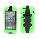 Black and Green Silicon Hard Shell Protective Cover Case for iPhone 5