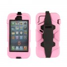 Pink Luxury Hard and Soft Protective Cover Case for iPhone 5 with Holder